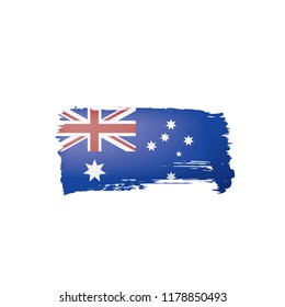 Australia flag, vector illustration on a white background