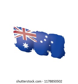 Australia flag, vector illustration on a white background
