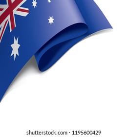 Australia flag, vector illustration on a white background.