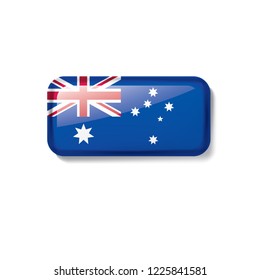 Australia flag, vector illustration on a white background.