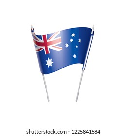Australia flag, vector illustration on a white background.