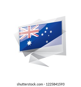 Australia flag, vector illustration on a white background.
