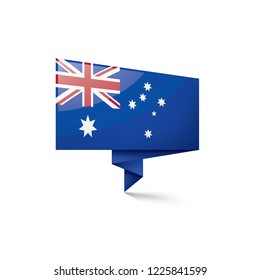 Australia flag, vector illustration on a white background.