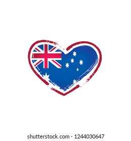Australia flag, vector illustration on a white background.