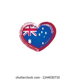 Australia flag, vector illustration on a white background.