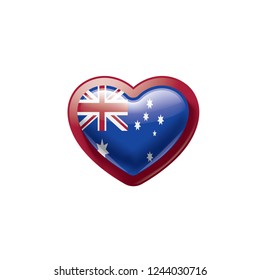 Australia flag, vector illustration on a white background.