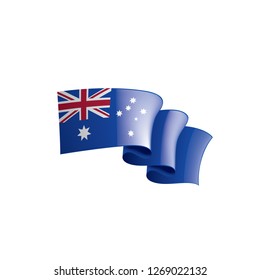 Australia flag, vector illustration on a white background.
