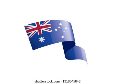 Australia flag, vector illustration on a white background.