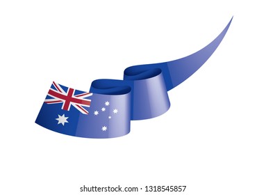 Australia flag, vector illustration on a white background.