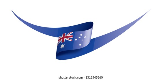 Australia flag, vector illustration on a white background.