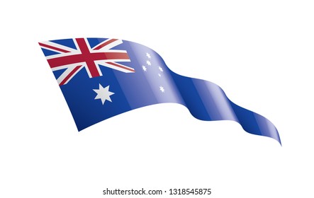 Australia flag, vector illustration on a white background.