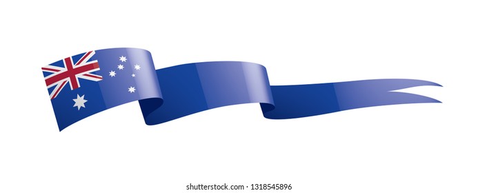 Australia flag, vector illustration on a white background.
