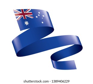 Australia flag, vector illustration on a white background.