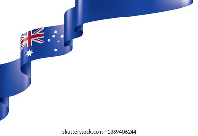 Australia flag, vector illustration on a white background.