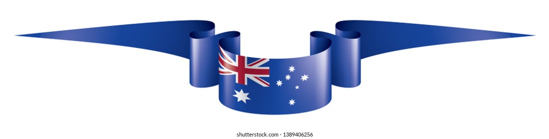 Australia flag, vector illustration on a white background.