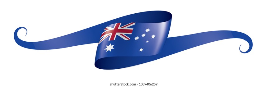 Australia flag, vector illustration on a white background.