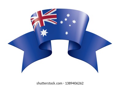 Australia flag, vector illustration on a white background.