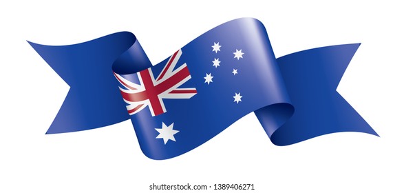 Australia flag, vector illustration on a white background.