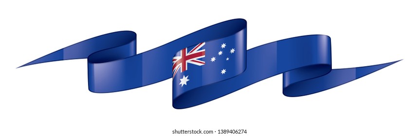 Australia flag, vector illustration on a white background.
