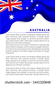 Australia flag, vector illustration on a white background