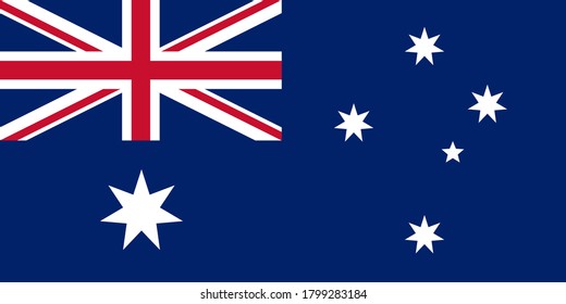 オーストラリアの簡単な国旗 オーストラリア国旗 サイズ 比率 色の修正 のベクター画像素材 ロイヤリティフリー Shutterstock