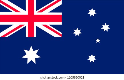 Australia Flag, Vector image and icon