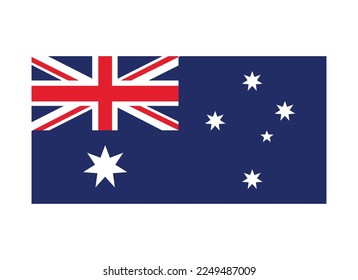 Vector de bandera de Australia aislado. Mejor ilustración del día de la independencia de Australia