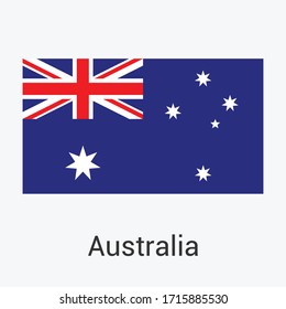 Australia Flag Vector Isolated On Background. Australia Flag Symbol Modern, Simple, Vector, Icon For Website Or Mobile App