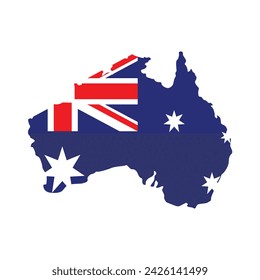 Australische Flagge. In: Vector Australia Map Country Flags. EPS10