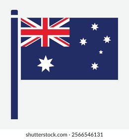 Australia Flag Vector. Rectangle Australian flag illustration. Australia country flag is a symbol of freedom, patriotism and independence.