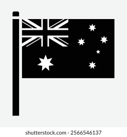 Australia Flag Vector. Rectangle Australian flag illustration. Australia country flag is a symbol of freedom, patriotism and independence.