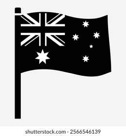 Australia Flag Vector. Rectangle Australian flag illustration. Australia country flag is a symbol of freedom, patriotism and independence.