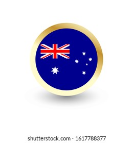 Australia Flag Vector Round Icon, can be used for independence or other events