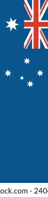 Australia flag. Vertical bar flag. Flag icon. Standard color. A rectangular flag. Computer illustration. Digital illustration. Vector illustration.