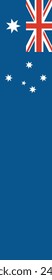 Australia flag. Vertical bar flag. Flag icon. Standard color. A rectangular flag. Computer illustration. Digital illustration. Vector illustration.
