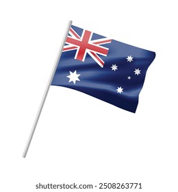 Australia Flag Waving Vector Design - Independence Day - National Flag