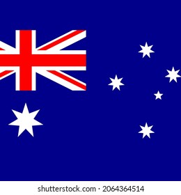 Australien Flaggensymbol auf dem Flat Square
