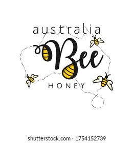 australia fly bee modern logo inspiration