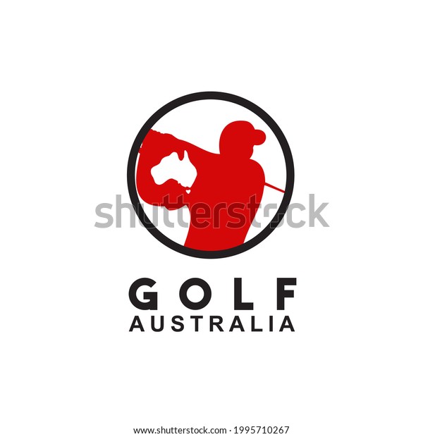 Australia golf logo
design vector
template