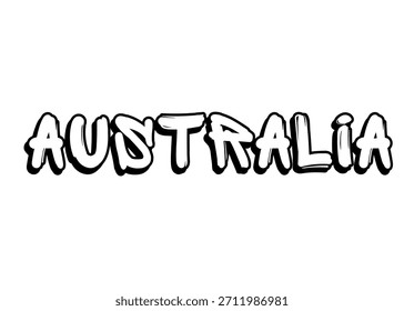 Australia graffiti word Vector fuente
Palabra de fuente del Vector en un fondo blanco