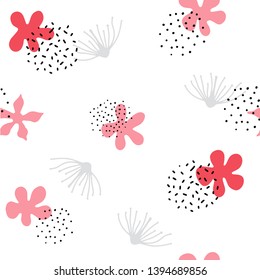 Australia hand drawn color vector seamless pattern. Scandinavian illustration. Wrapping paper, textile, background fill. 