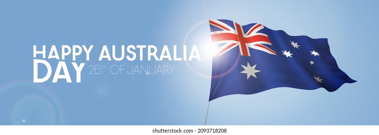 Australia Happy Day Greeting Card Banner Stock Vector (Royalty Free ...