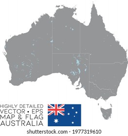 Australia Highly Detailed Vector Map