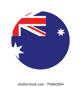 Australia icon circle isolated on white background. Canberra icon vector illustration.