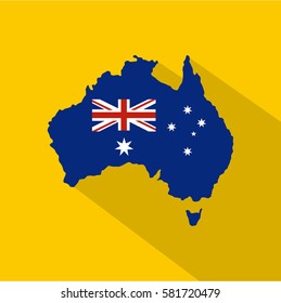 Australia icon. Flat illustration of australia vector icon for web
