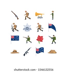 Australia icon set pack, High Quality variety symbols Vector illustration