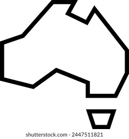 australia icon. Thin linear style design isolated on white background