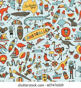 Australia icons set, sketch for your design