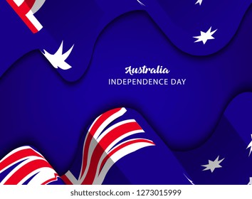 australia independence day with blue background 2019