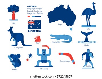 Australia info-graphic elements, Vector illustration.